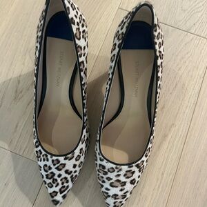 Stuart Weitzman Leopard Print Pony Hair Heels size 8
